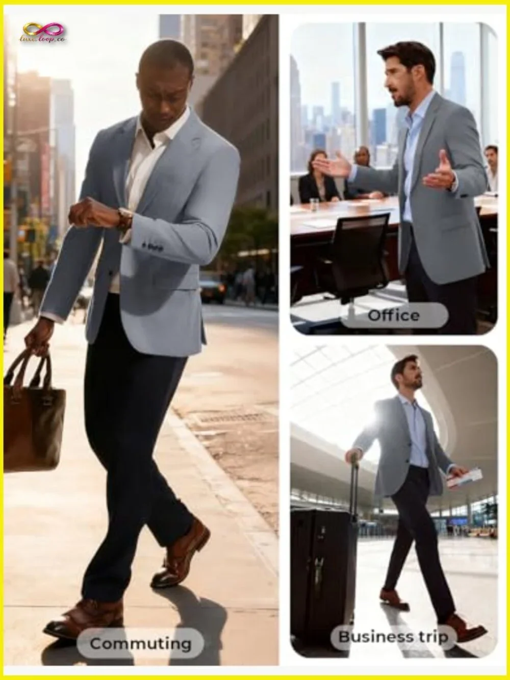 Classic Slim Fit Blazer Lightweight Breathable Polyester Blend Sport Coat